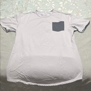 BYLT Basics Light Gray T-Shirt with Dark Gray Pocket